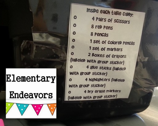 Classroom Labels, Caddy Supply Labels
